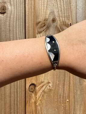 Vintage Alpaca hinge bracelet
